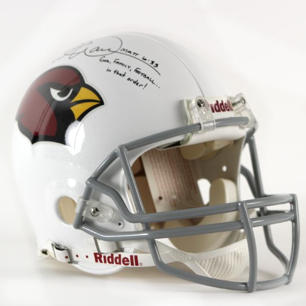 2009 Kurt Warner Arizona Cardinals Signed Helmet (TriStar Hologram)