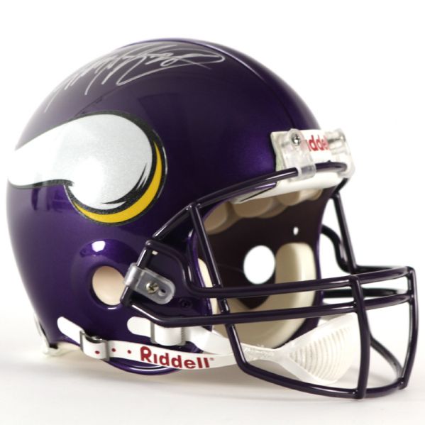 2007-11 Adrian Peterson Minnesota Vikings Signed Helmet (Mounted Memories Hologram)