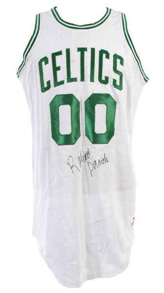 1980 Robert Parish Boston Celtics Autographed Wilson Road Jersey (MEARS LOA)