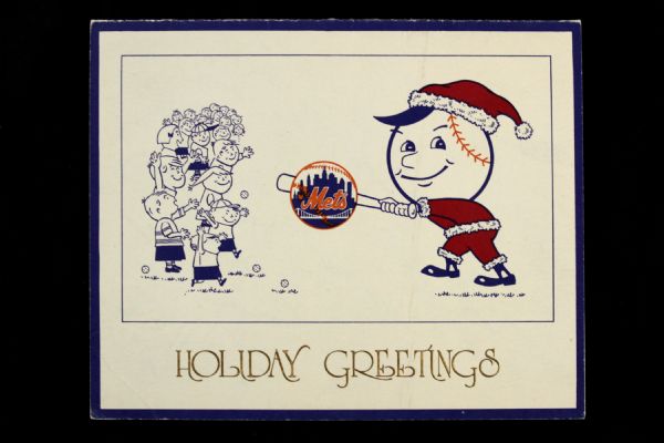 1960s-80s New York Mets Signed Holiday Greetings Card w/ 39 Signatures Including George Foster, Richie Ashburn, Mickey Lolich & More (PSA/DNA)