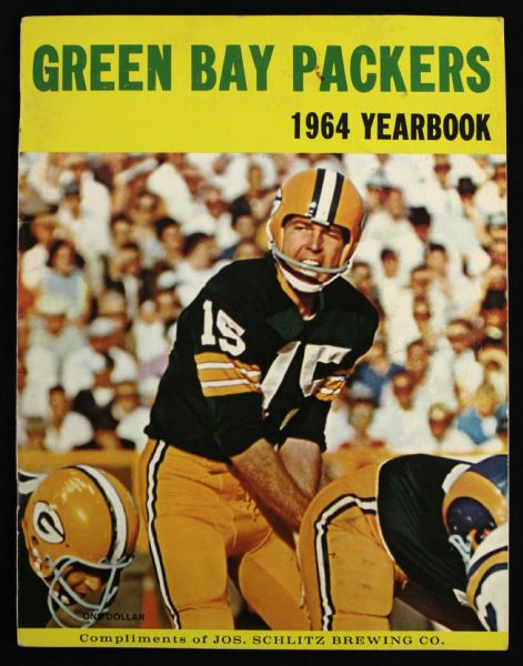 1964 Green Bay Packers Yearbook Bart Starr Cover