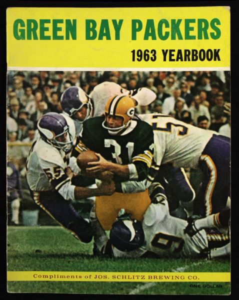 1963 Green Bay Packers Yearbook w/ Jim Taylor Cover