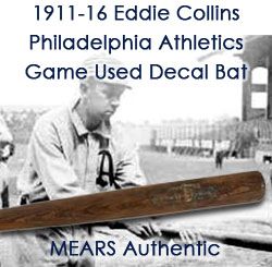 1911-16 Eddie Collins Philadelphia Athletics JF Hillerich & Son Co. Louisville Slugger Professional Model Game Used Decal Bat (MEARS Authentic)