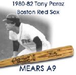 1980-82 Tony Perez Boston Red Sox Louisville Slugger Professional Model Game Used Bat (MEARS A9)