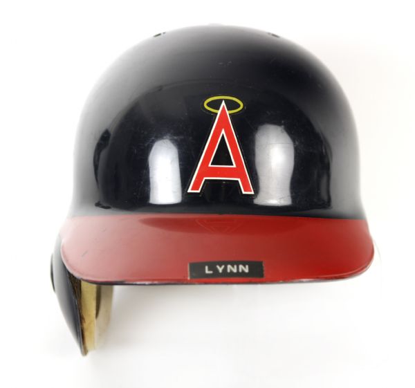 1981-84 Fred Lynn California Angles Game Worn Batting Helmet (MEARS LOA)