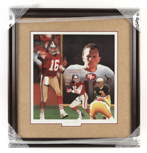 1991 Joe Montana San Francisco 49ers Signed Framed 28" x 28" Print 621/1060 (TriStar COA)
