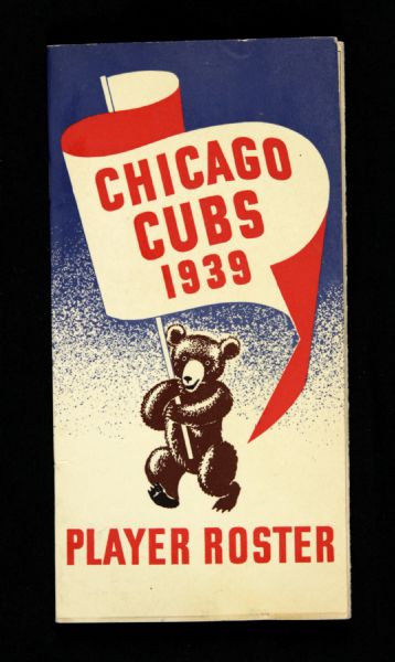 1939 Chicago Cubs Roster Booklet