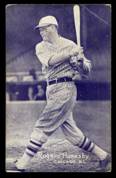 1929-31 Rogers Hornsby Chicago Cubs 3.25" x 5.25" Postcard