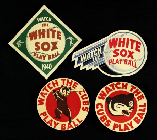 1940-41 Chicago Cubs & White Sox Play Ball Home Schedules - Lot of 4
