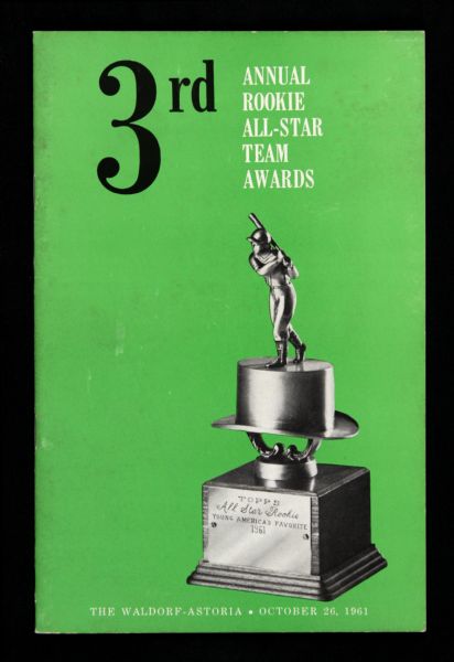 1961 Topps 3rd Annual Rookie All Star Team Awards Banquet Program