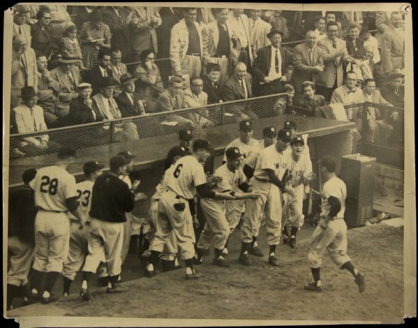 1951-57 Billy Martin New York Yankees Congratulated by Teammates 11" x 14" Photo