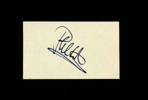 1990s Phil Collins Genesis Signed 3" x 5" Index Card (JSA) 