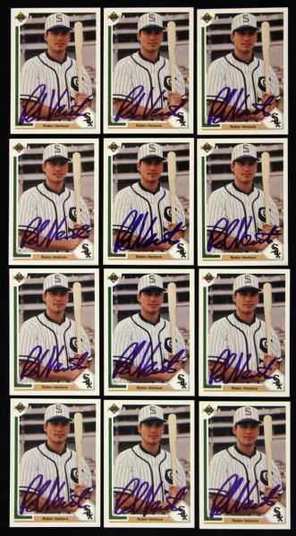 1991 Robin Ventura Chicago White Sox Signed Upper Deck Cards - Lot of 12 (JSA)