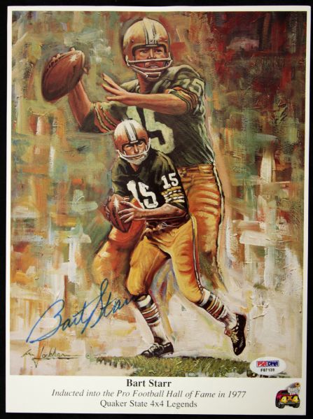 1977 Bart Starr Green Bay Packers Signed 8.5" x 11" Signed Print (PSA/DNA)