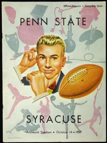 1950 Penn State Nittany Lions Syracuse Orangemen Archbold Stadium Program - Early Joe Paterno