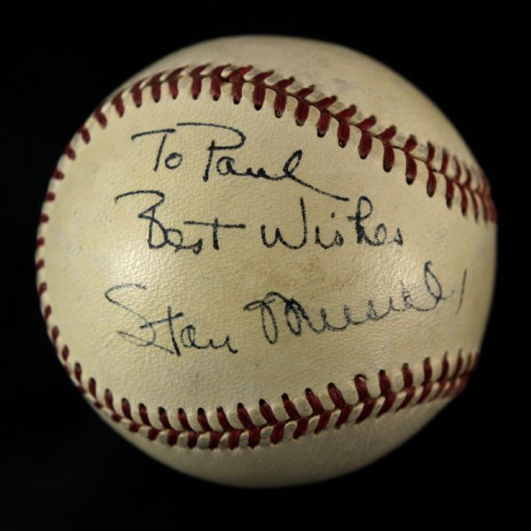 1941-51 Stan Musial St. Louis Cardinals Single Signed ONL Frick Baseball (JSA)