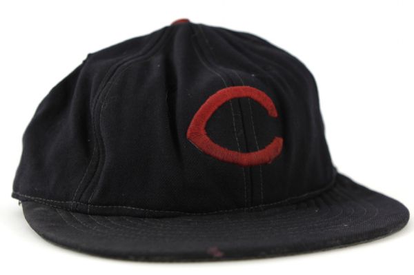 1941-42 Clyde McCullough Chicago Cubs Game Worn Cap (MEARS LOA)