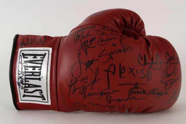 1990s Boxing Hall of Fame Signed Everlast Boxing Glove w/ 18 Signatures Including Leon Spinks, Marvin Hagler & More (Boxing Hall of Fame COA)