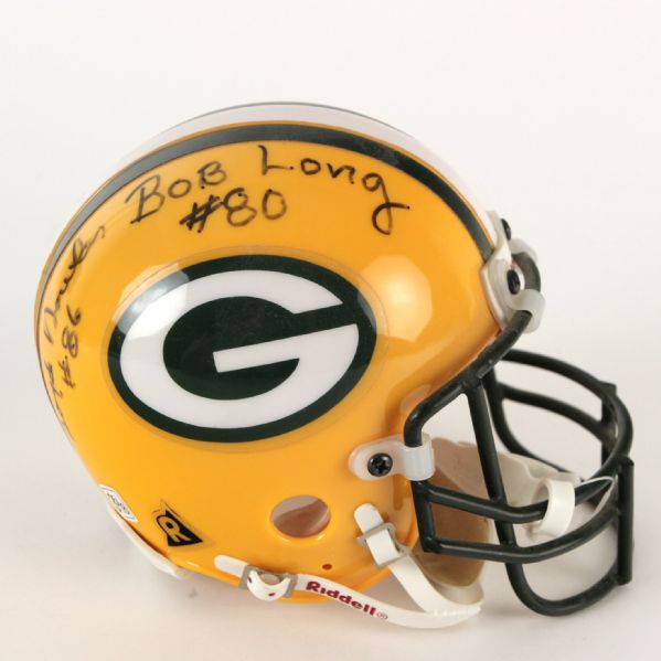 1990s Bob Jeter Boyd Dowler Ron Kramer Bob Long Green Bay Packers Signed Mini Helmet (JSA)