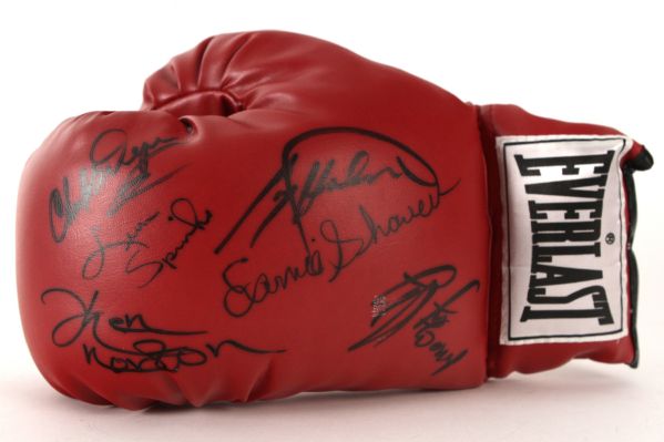 1990s Heavyweight Everlast Signed Boxing Glove w/ 6 Signatures Including Norton, Shavers, Holmes & More (JSA)