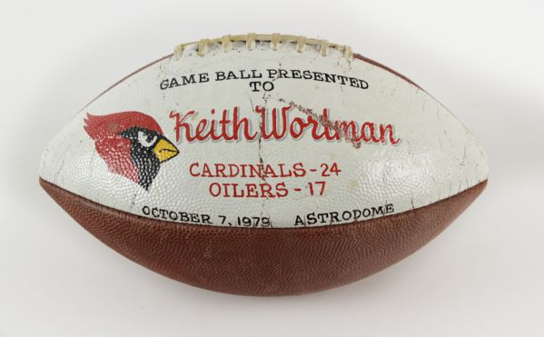 1979 Keith Wortman St. Louis Cardinals Game Used Presentation Football (MEARS LOA) Keith Wortman Collection