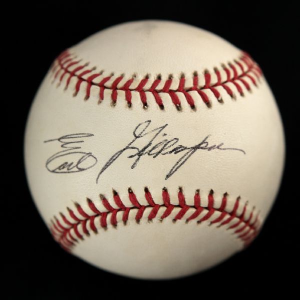 1994-2000 Earl Gillespie Milwaukee Braves Radio Announcer Single Signed OAL Budig Baseball (JSA)