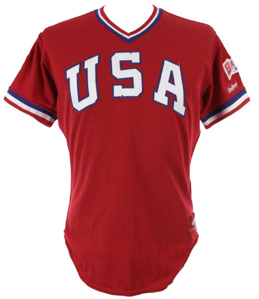 1984 Will Clark USA Olympic Baseball Team Game Worn Jersey (MEARS LOA)