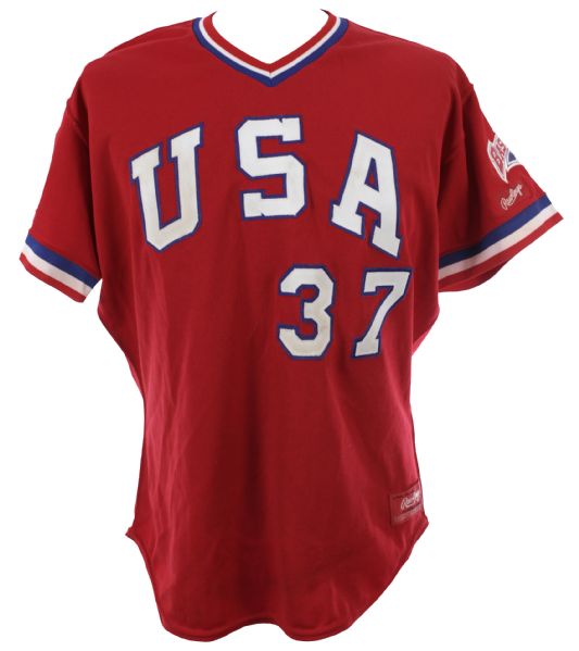 1984 Greg Swindell USA Olympic Baseball Team Game Worn Jersey (MEARS LOA)