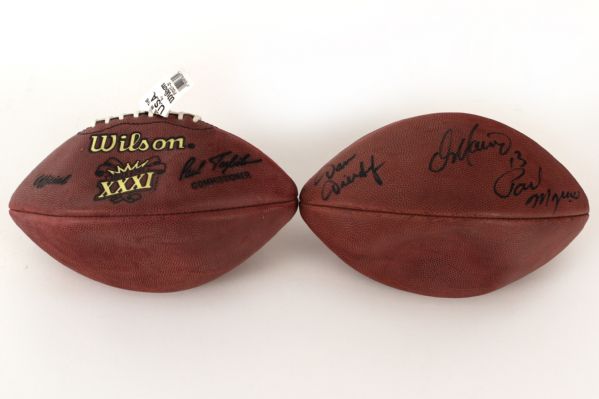 1991-2003 Official NFL Super Bowl Tagliabue Football Collection w/ Marino & Long Signatures - Lot of 13 (Keith Wortman Collection)