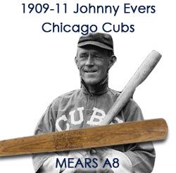 1909-11 Johnny Evers Chicago Cubs Spalding Gold Medal Professional Model Game Used Bat (MEARS A8) One of Two Known!