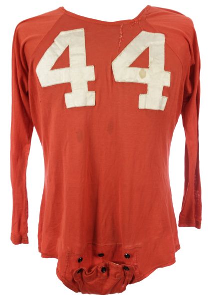 1950s Univeristy of Tennessee #44 Tear Away Durene Football Jersey w/ 6 Button Crotch Piece (MEARS LOA)