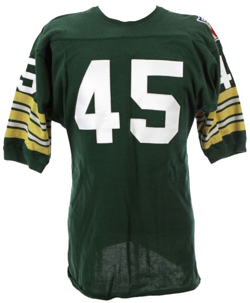 1969 Green Bay Packers Game Worn Durene Jersey Restored to Number 45 w/ NFL 50th Anniversary Patch (MEARS LOA)