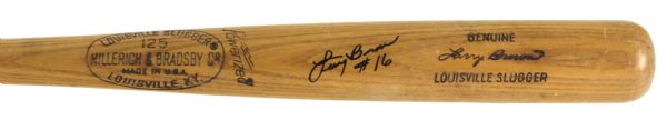 1973-74 Larry Brown Orioles/Rangers Signed H&B Louisville Slugger Professional Model Game Used Bat (MEARS LOA/JSA)