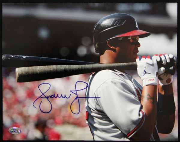 2009 Andruw Jones Atlanta Braves/Texas Rangers Signed 8" x 10" Photo - Lot of 2 (SidsGraphs COA/Hologram)