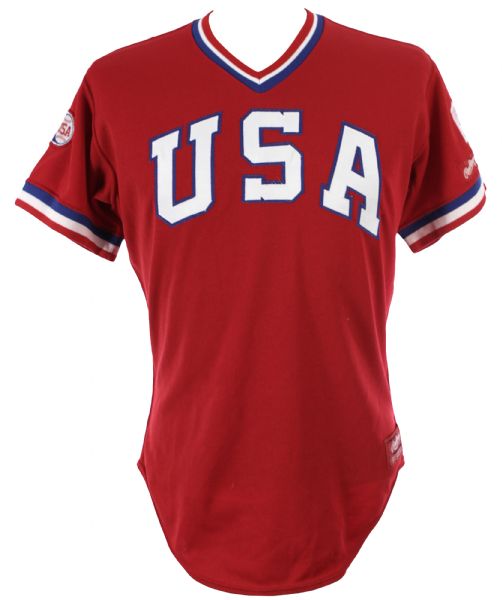 1984 Mike Christ USA Olympic Baseball Team Game Worn Jersey (MEARS LOA)