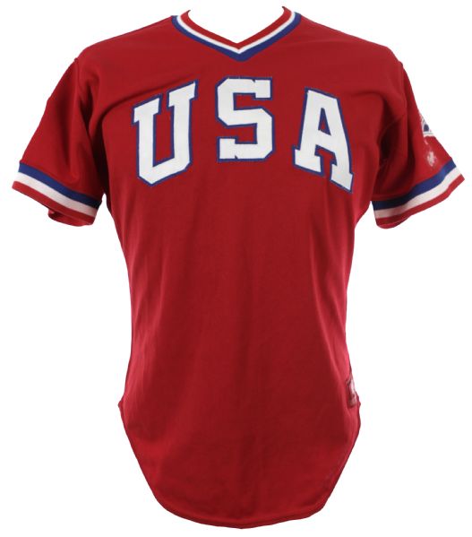 1984 John Scolinos USA Olympic Baseball Team Game Worn Jersey (MEARS LOA)