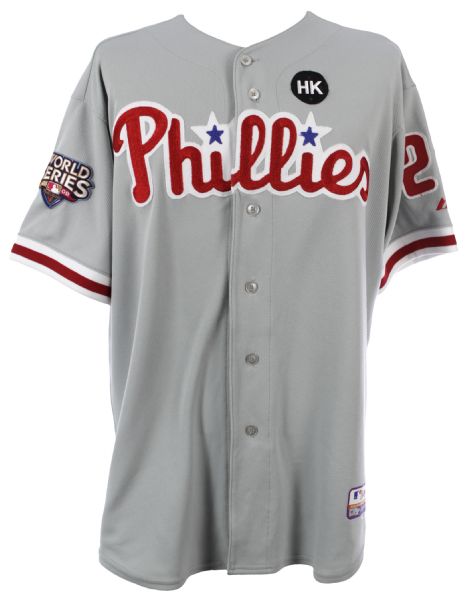 2009 Paul Bako Philadelphia Phillies World Series Game Worn Road Jersey (MLB Hologram)