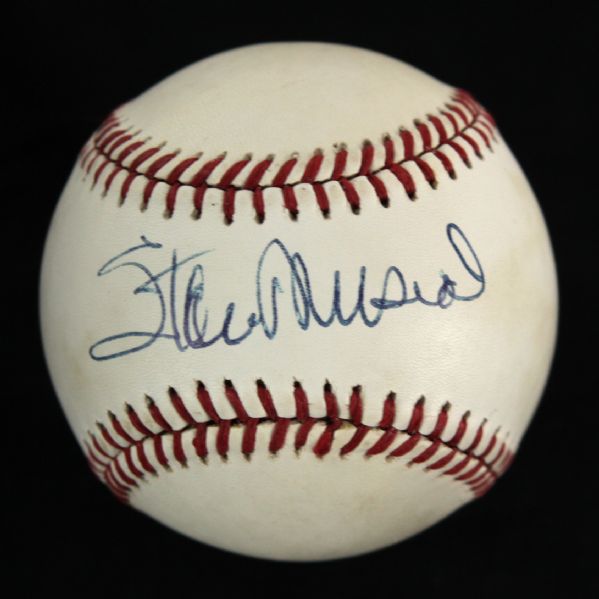 1987-89 Stan Musial St. Luis Cardinals Single Signed ONL Giamatti Baseball (JSA)
