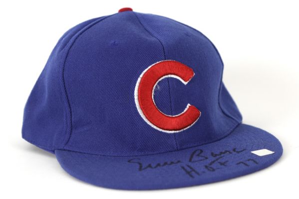 1980s Ernie Banks Chicago Cubs Signed Cap (JSA)