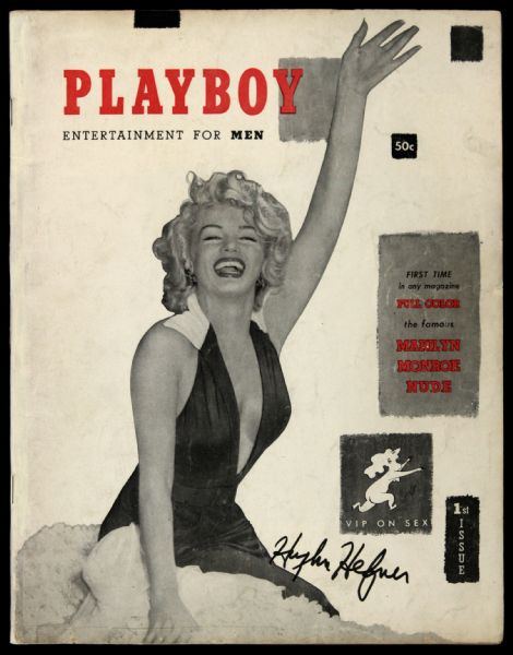 1953 Hugh Hefner Signed Playboy #1 Original Printing w/ Marilyn Monroe Cover & Centerfold (JSA)