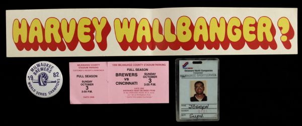 1982-99 Milwaukee Brewers County Stadium Memorabilia Collection - Lot of 11