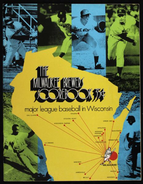 1972 Milwaukee Brewers County Stadium Scorebook Unscored