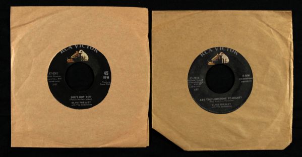 1960-62 Elvis Presley with The Jordanaires RCA Victor 45 RPM 7" Single - Lot of 2