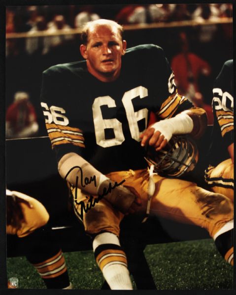 1980s Ray Nitschke Green Bay Packers Signed 8" x 10" Photo (JSA)