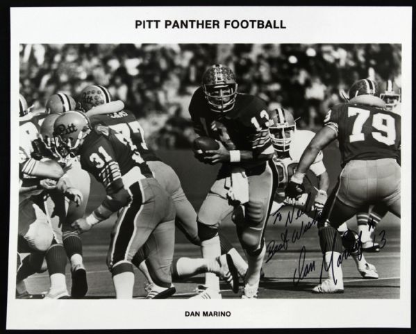 1979-82 Dan Marino Pitt Panthers Signed 8" x 10" Photo (JSA)