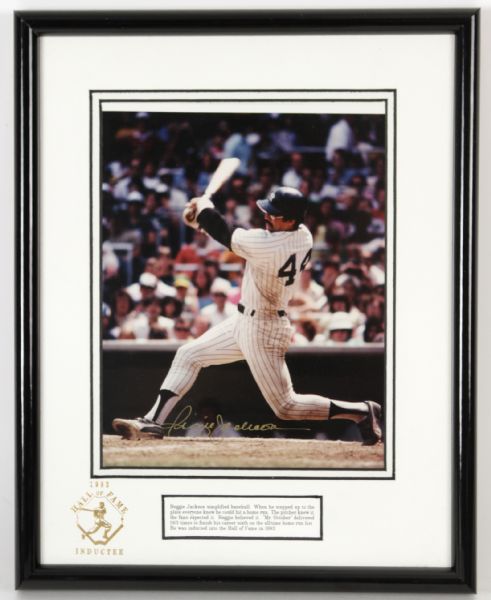 1993 Reggie Jackson New York Yankees Signed 12" x 15" Framed Photo Display (JSA)