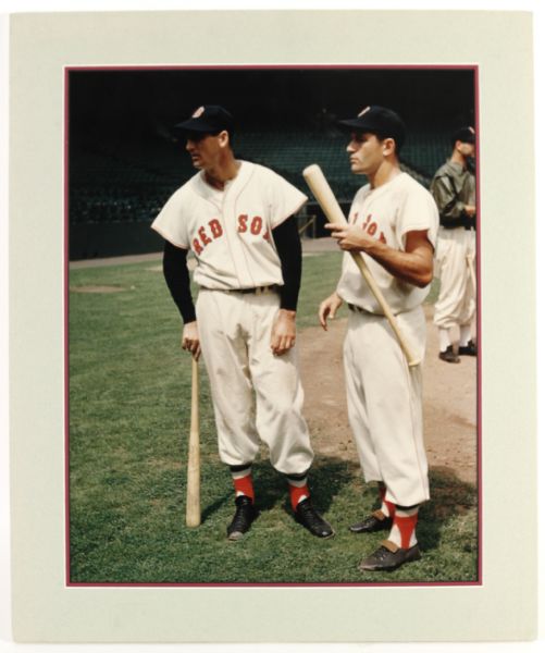 1950s Ted Williams Boston Red Sox Fenway Park 20" x 24" Mounted Photos - Lot of 2
