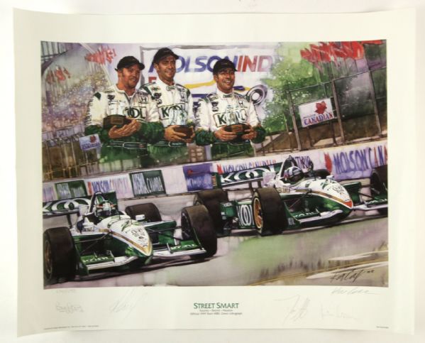 1985-2000 Topps Complete Set & Paul Tracy Dario Franchitti Signed Limited Edition Print