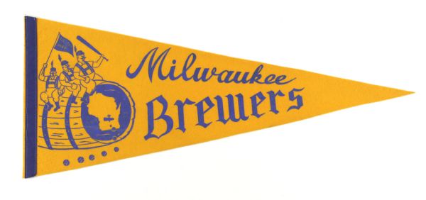 1970-82 Milwaukee Brewers Full Size Pennant Collection - Lot of 10 