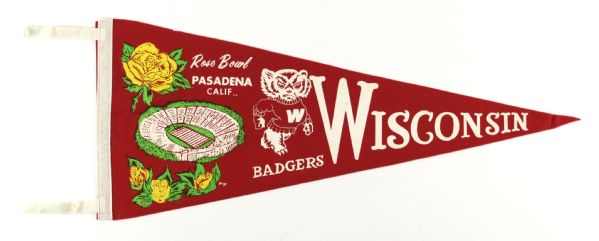 1950-70s Rose Bowl NFL NCAA Football Full Size Pennant Collection - Lot of 12